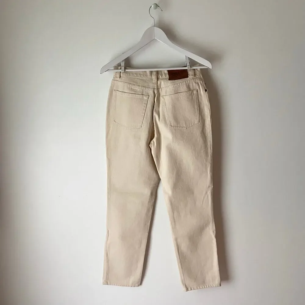 Lauren Ralph Lauren Cream Jeans Size 8 Petite